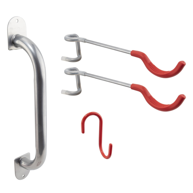 Delta Single Bike Wall Mount Pole Rack 1 Bike Silver RS6300