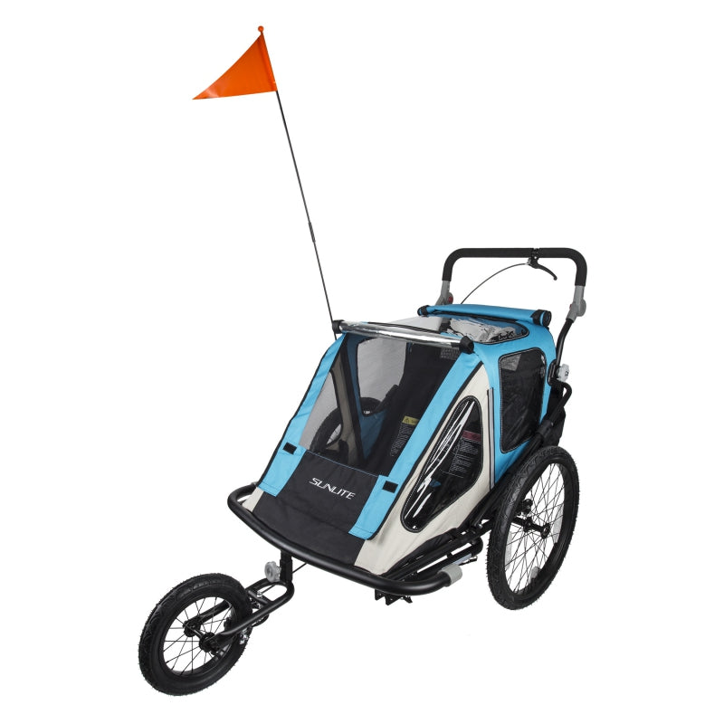 Sunlite Convertible Trailer Tot  Steel Alloy 100lbs Black/Blue/Grey