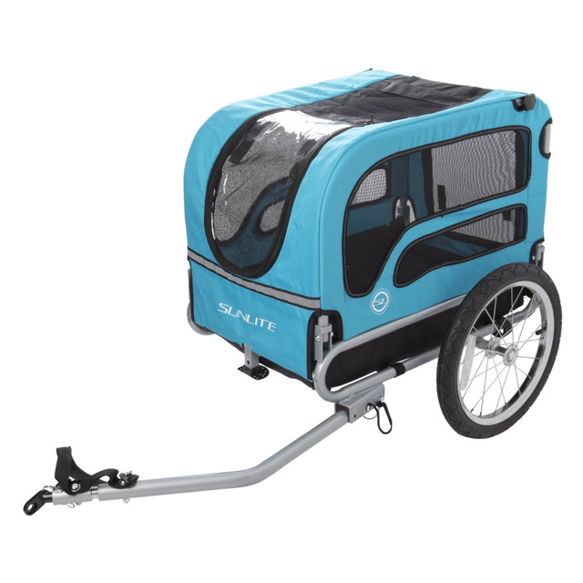 Sunlite Pet Trailer Pet Trailer Steel Steel 66lbs Black/Blue/Grey Black