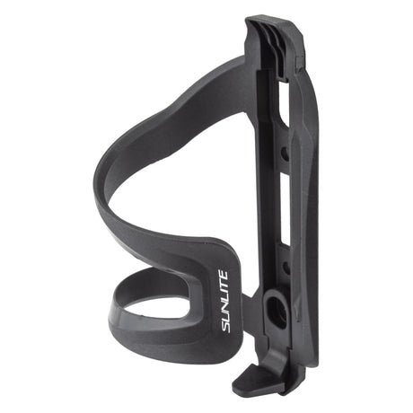 Sunlite Flipper Side Load Water Bottle Cage Universal Side Load Composite Black Braze-on