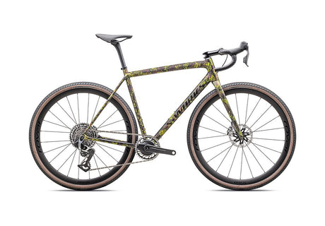 2026 Specialized Crux S-Works Ltd Bike Satin Carbon / Rebel Pink Tint + Ion Blurred Impasto / Gloss Black Tint 49