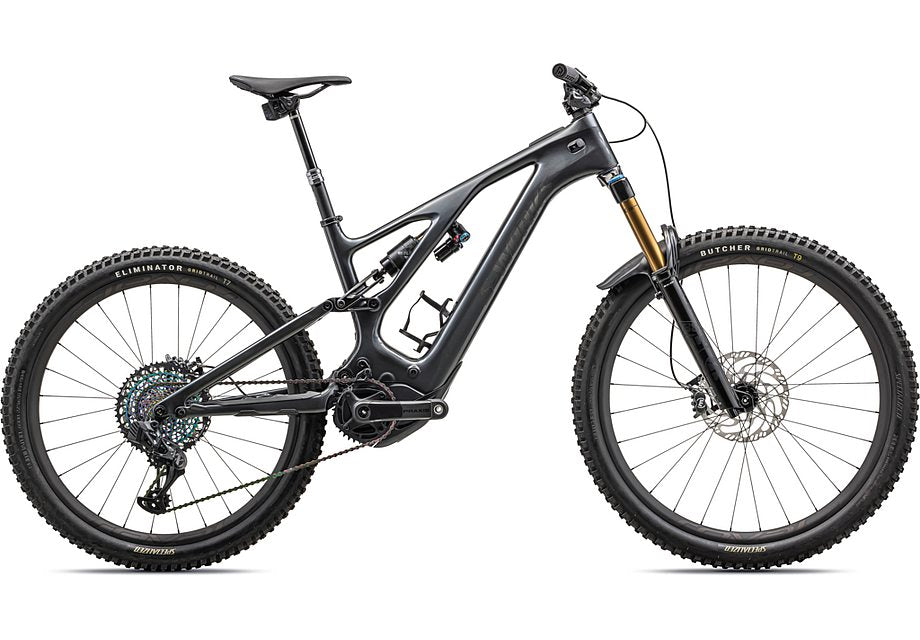 2023 Specialized Levo S-Works Carbon Bike Gloss Black Liquid Metal / Satin Black Chrome Foil S4
