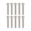 Sunlite Stainless Steel Socket Cap Bolts M4 x 25 M4x.75mm TP Bag of 10