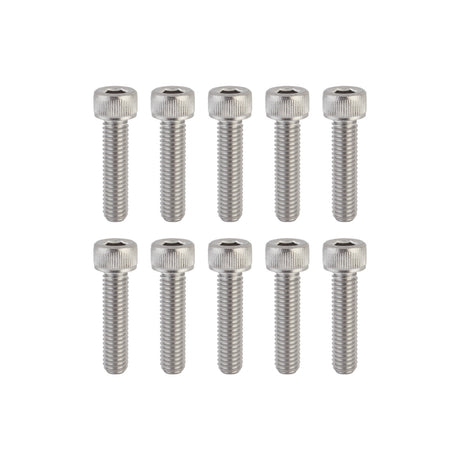 Sunlite Stainless Steel Socket Cap Bolts M6 x 25 M6x1mm TP Bag of 10