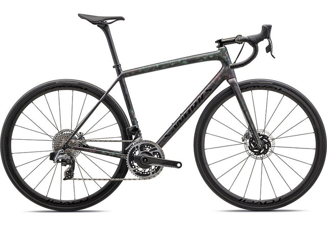 2023 Specialized Aethos S-Works Etap Bike Gloss Obsidian/Lapis + Abalone Organic Color Run/Obsidian 58
