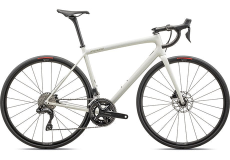 2024 Specialized Aethos Comp Bike Gloss Dune White Metallic Spruce 61