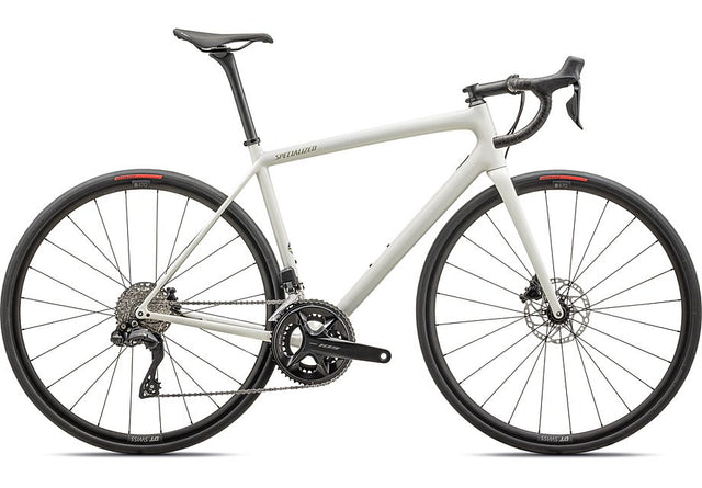 2024 Specialized Aethos Comp Bike Gloss Dune White Metallic Spruce 61