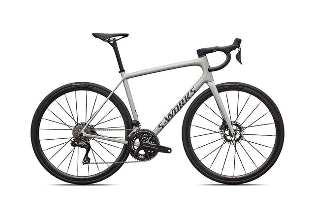 2026 Specialized Aethos S-Works Di2 Bike Gloss Dolomite Metallic / Satin Nebula Metallic 52