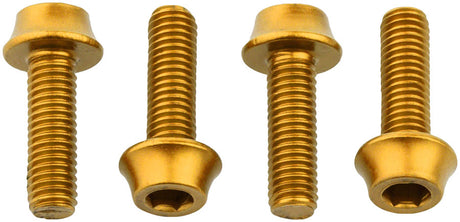 Wolf Tooth Water Bottle Cage Bolts - Set/4 Aluminum Gold