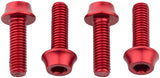 Wolf Tooth Water Bottle Cage Bolts - Set/4 Aluminum Red