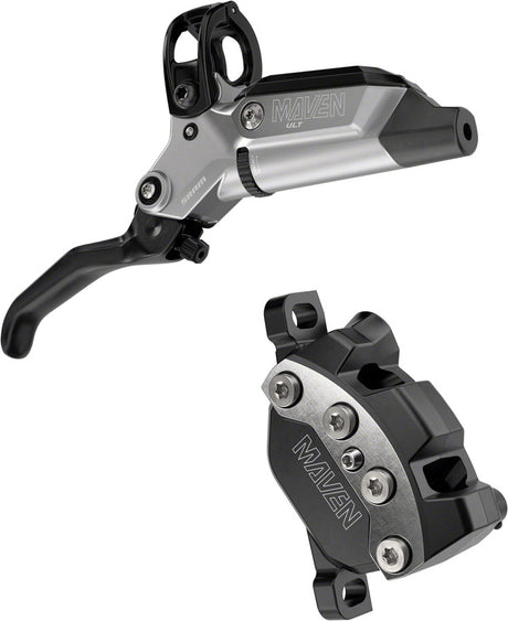 SRAM Maven Ultimate Stealth Disc Brake Lever - Front Post Mount 4-Piston Aluminum Lever Titanium Hardware BLK/Silver A1
