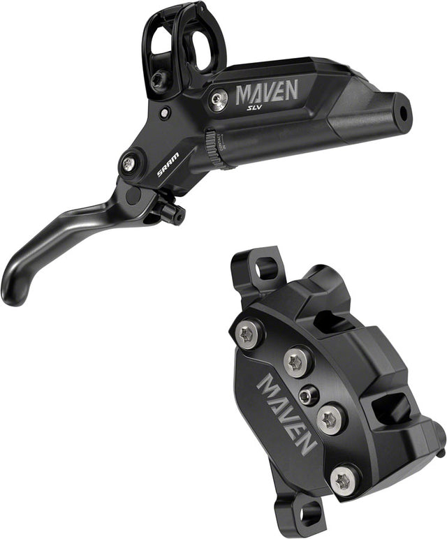 SRAM Maven Silver Disc Brake Lever - Front Post Mount 4-Piston Aluminum Lever SS Hardware BLK A1