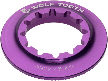 Wolf Tooth Centerlock Rotor Lockring - Internal Splined Ultraviolet Purple