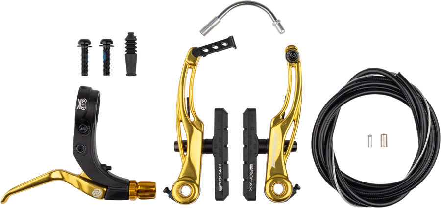 Promax P-1/Click V-Point Linear Pull Brake Kit - 108mm Gold