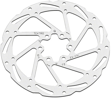 Tektro TR180-52 Disc Rotor - 180mm 6-Bolt 1.8mm Thickness For 2-Piston Calipers