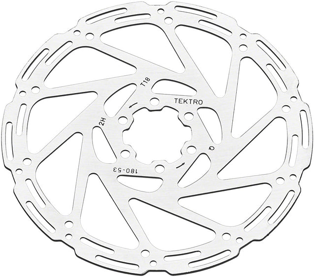 Tektro TR180-53 Disc Rotor - 180mm 6-Bolt 1.8mm Thickness For 4-Piston Calipers