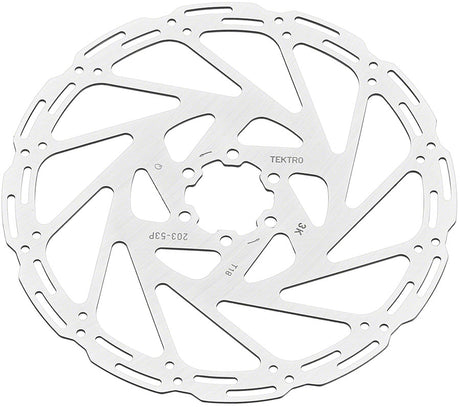 Tektro TR203-53 Disc Rotor - 203mm 6-Bolt 1.8mm Thickness For 4-Piston Calipers