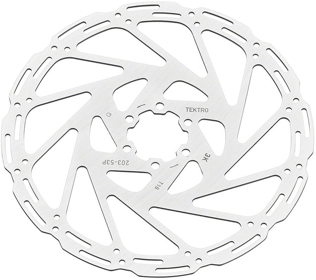Tektro TR203-53 Disc Rotor - 203mm 6-Bolt 1.8mm Thickness For 4-Piston Calipers