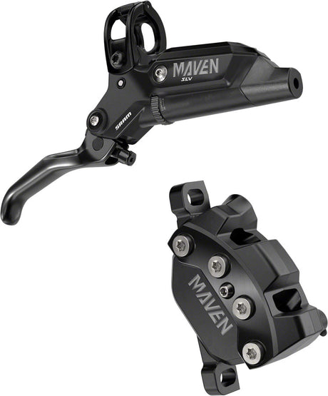 SRAM Maven Silver Disc Brake Lever - Rear Post Mount 4-Piston Aluminum Lever SS Hardware BLK A1