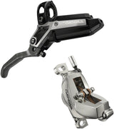 SRAM Code Ultimate Stealth Disc Brake Lever - Front Post Mount 4-Piston Carbon Lever Titanium Hardware BLK/Silver C1