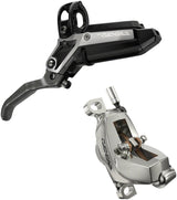 SRAM Code Ultimate Stealth Disc Brake Lever - Rear Post Mount 4-Piston Carbon Lever Titanium Hardware BLK/Silver C1