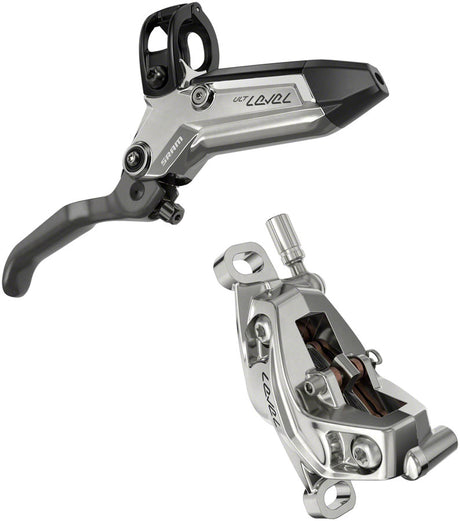 SRAM Level Ultimate Stealth Disc Brake Lever - Front Post Mount 4-Piston Carbon Lever Titanium Hardware BLK/Silver C1