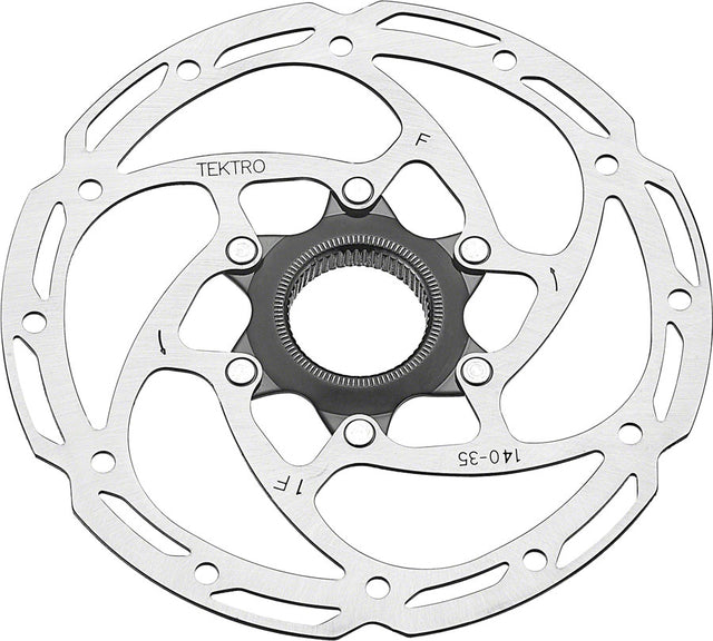 Tektro TR-35 Disc Brake Rotor - 140mm Center-Lock 1.8mm Thickness Silver