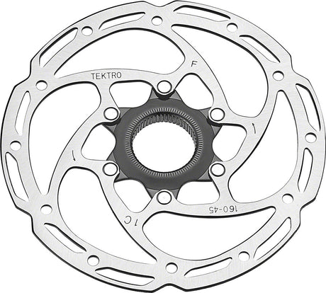 Tektro TR-45 Disc Brake Rotor - 160mm Center-Lock 2.3mm Thickness Silver