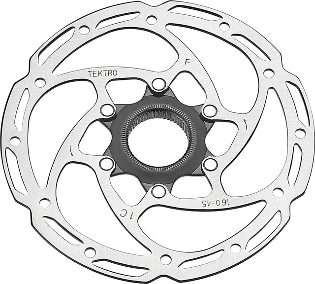 Tektro TR-45 Disc Brake Rotor - 160mm Center-Lock 2.3mm Thickness Silver