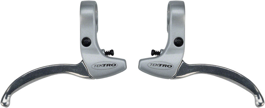 Tektro CL332RS 3-Finger Alloy Linear Pull Brake Lever Set Silver