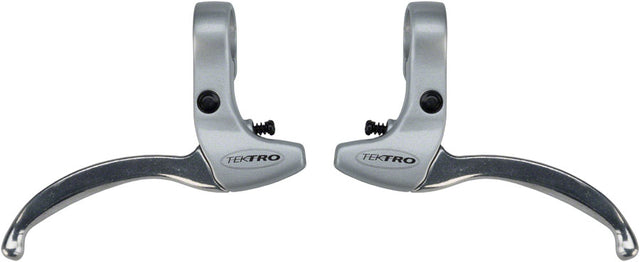 Tektro CL332RS 3-Finger Alloy Linear Pull Brake Lever Set Silver