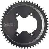 Wolf Tooth Aero 110 Asymmetric BCD Chainring - 52t 110 Asymmetric BCD 4-Bolt Drop-Stop ST For Shimano GRX 800 Series BLK