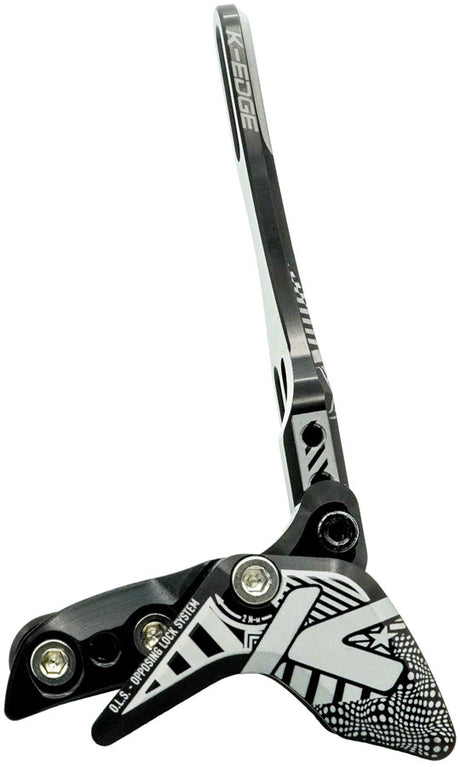 K-EDGE 1x Race W Chain Guide - For Single Chainring Water Bottle Attachment Point BLK/White