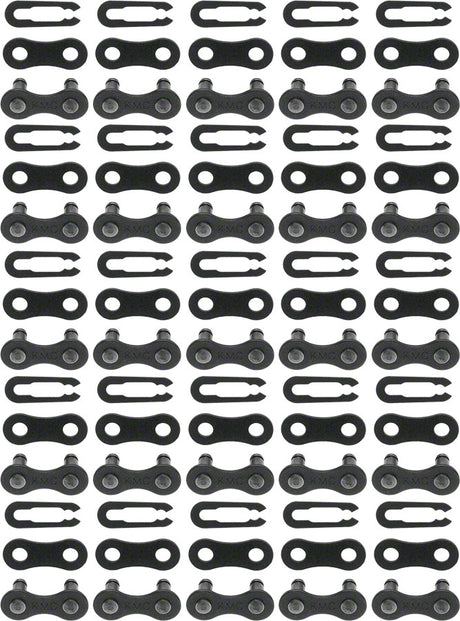 KMC Z410 Master Link - Single Speed 1/2" x 1/8" Black 25 Pairs