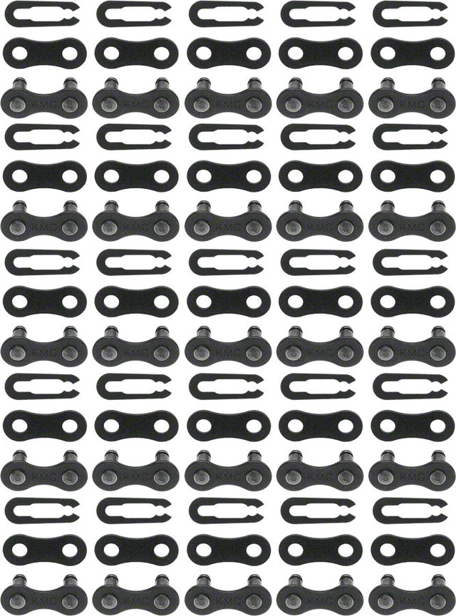 KMC Z410 Master Link - Single Speed 1/2" x 1/8" Black 25 Pairs