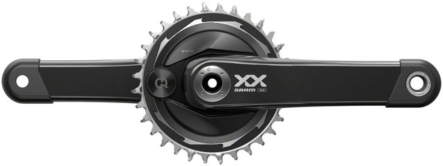 SRAM XX Eagle T-Type AXS Power Meter Wide Crankset - 175mm 12-Spd 32t Chainring DM Thread Mount PM Spider DUB Spindle Interface Blk