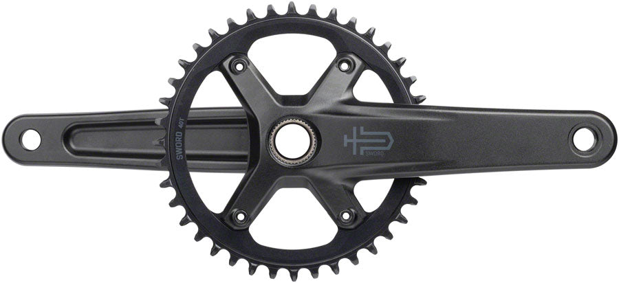 microSHIFT Sword 1x Crankset - 175mm 10-Speed 40t 110 Asym BCD  24mm Spindle BLK