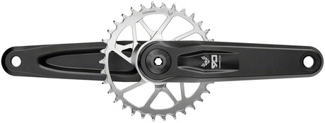 SRAM Eagle 90 T-Type Wide Crankset - 175mm 12-Speed 32t Chainring Direct Mount 2-Guards DUB Spindle Interface BLK/Silver