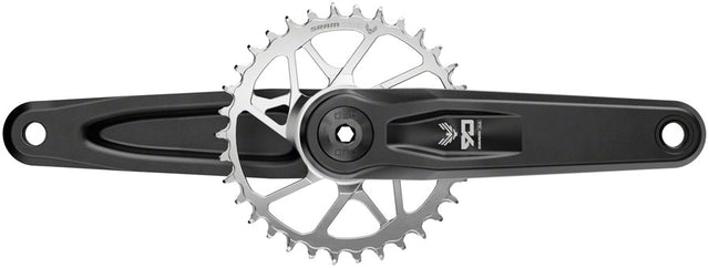 SRAM Eagle 90 T-Type Wide Crankset - 175mm 12-Speed 32t Chainring Direct Mount 2-Guards DUB Spindle Interface BLK/Silver