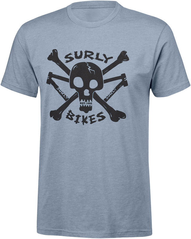 Surly Skullet Short Sleeve T-Shirt - Unisex Slate Blue - X-Small