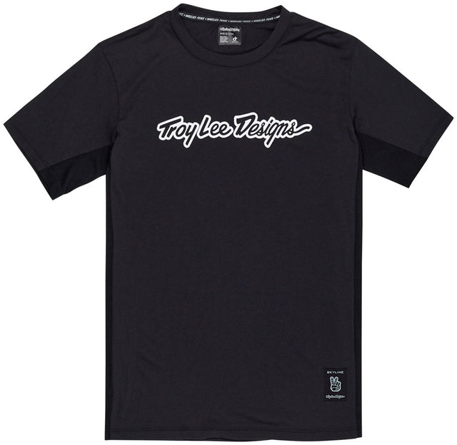 Troy Lee Designs Skyline Short Sleeve Ride Tee – Signature Black Large
