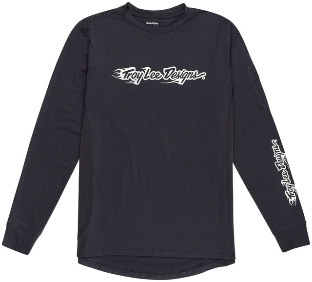 Troy Lee Designs Ruckus Long Sleeve Ride Tee – Burn Out Carbon Large