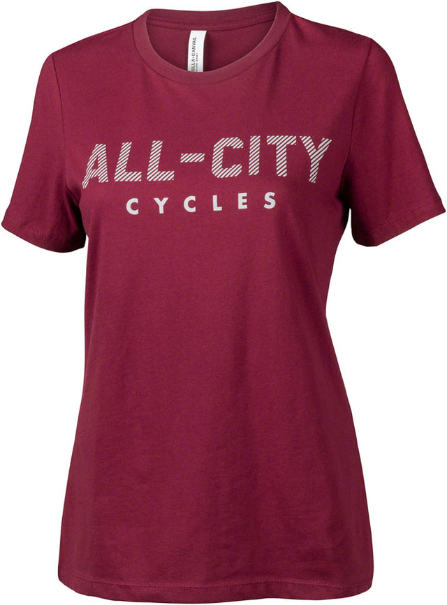 All-City Logowear Women's T-shirt - Maroon Gray Small
