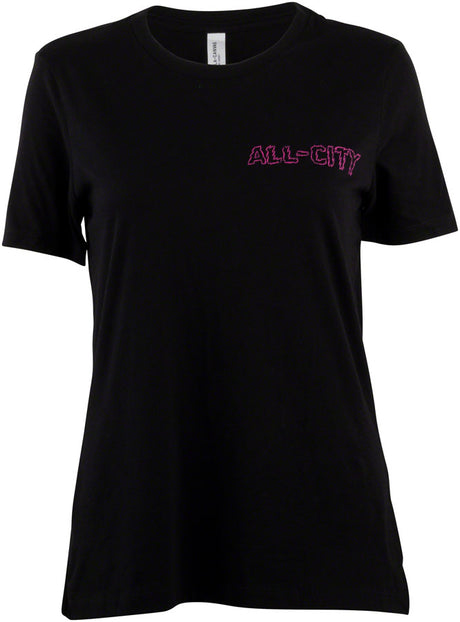 All-City Night Claw Women's T-Shirt - Black Blue/ Green Magenta Small