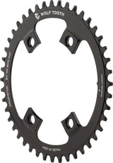 Wolf Tooth Shimano 110 Asymmetric BCD Chainring - 44t 110 Asymmetric BCD 4-Bolt Drop-Stop A For Shimano Cranks BLK