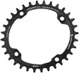 Wolf Tooth Elliptical 104 BCD Chainring - 34t 104 BCD 4-Bolt Drop-Stop ST Requires Shimano 12-Speed HG+ Chain BLK
