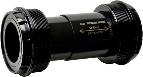 CeramicSpeed T47/73 Bottom Bracket - Shimano MTB Coated Races Black