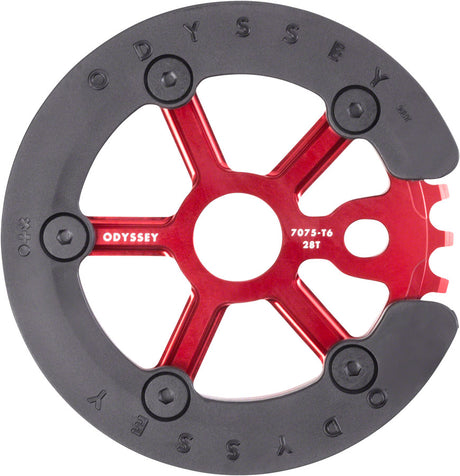 Odyssey Utility Pro Guard Sprocket - 28t Anodized Red