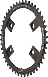 Wolf Tooth Shimano 110 Asymmetric BCD Chainring - 46t 110 Asymmetric BCD 4-Bolt Drop-Stop A For Shimano Cranks BLK