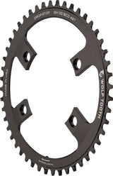 Wolf Tooth Shimano 110 Asymmetric BCD Chainring - 48t 110 Asymmetric BCD 4-Bolt Drop-Stop B For Shimano Cranks BLK